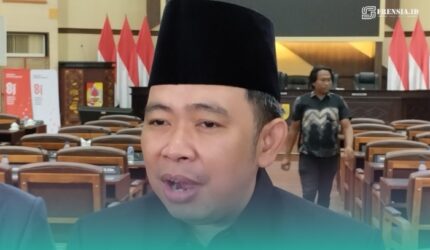 Bupati Jember, Muhammad Fawait, setelah menghadiri sidang Paripurna pembacaan Nota Pengantar Perda Perubahan APBD 2026. (Foto: Fadli/Frensia).