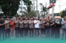 Polres Jember bersama anggota Persatuan Wartawan Indonesia (PWI) Jember setelah melakukan kunjungan  di sekretariat PWI Jember. (Foto: Humas Polres Jember). 