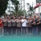 Polres Jember bersama anggota Persatuan Wartawan Indonesia (PWI) Jember setelah melakukan kunjungan  di sekretariat PWI Jember. (Foto: Humas Polres Jember). 
