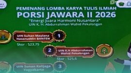 Papan pengumuman Lomba Karya Tulis Ilmiah (LKTI) yang mencatut logo UIN KHAS Jember saat event Porsi Jawara II 2026 (Foto: Humas UIN KHAS). 