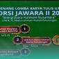 Papan pengumuman Lomba Karya Tulis Ilmiah (LKTI) yang mencatut logo UIN KHAS Jember saat event Porsi Jawara II 2026 (Foto: Humas UIN KHAS). 