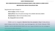 Salinan surat pernyataan sikap keberatan dan dugaan kecurangan panitia PORSI JAWARA II 2026 di UIN Gus Dur, Pekalongan, Jawa Tengah (Foto: Humas UIN KHAS). 