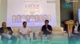 Para narasumber saat acara FGD yang dilaksanakan LBH PKC PMII Jatim, di Gedung BEC UIN KHAS Jember (Foto: Hefni). 