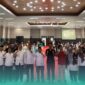Pimpinan Fakultas Dakwah UIN Kiai Haji Achmad Siddiq (UIN KHAS) Jember, bersama peserta pelatihan bakat dan minat di Gedung Kuliah Terpadu (GKT). (Foto: media center fada UIN KHAS Jember). 