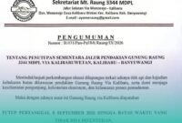 Gambar Muncul Titik Api di Jalur Pendakian, Gunung Raung Ditutup (Sumber: Isitimewa)