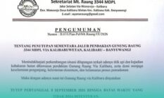 Muncul Titik Api di Jalur Pendakian, Gunung Raung Ditutup