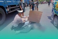 Gambar Dua Pelajar terlibat Kecelakaan Motor Vs Dump Truk di Singojuruh, 1 Tewas (Sumber: Istimewa)