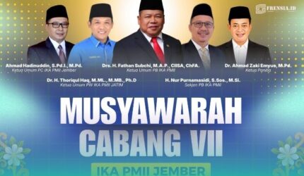Pamflet acara Musyawarah Cabang (Muscab), Ikatan Keluarga Alumni (IKA) PMII Jember. (Foto: Panitia Muscab IKA PMII Jember).
