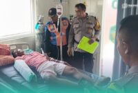 Kondisi pria setelah tertabrak Kereta Api Logawa saat olahraga pagi. (Foto: Istimewa). 