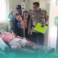 Kondisi pria setelah tertabrak Kereta Api Logawa saat olahraga pagi. (Foto: Istimewa). 