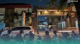 Suasana Gedung Mapolres Jember saat malam hari. (Foto: Istimewa). 