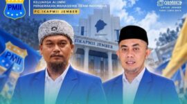 Hairul Syapril Sholeh, (kiri) dan Mohammad Erfan Agustian (kanan),   terpilih secara aklamasi sebagai Ketua dan Sekretaris Umum Ikatan Keluarga Alumni Pergerakan Mahasiswa Islam Indonesia (PC IKA PMII) Jember periode 2026–2031. (Foto: Istimewa). 
