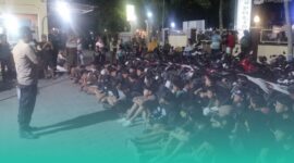 Gambar Polisi Amankan 72 Remaja dan 40 Motor Diduga Terlibat Balap Liar di Muncar Banyuwangi (Sumber: Istimewa)