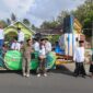 Ketua MWC NU, Kyai Imam Shodiq memberikan arahan kepada peserta pawai (Foto: Istimewa)